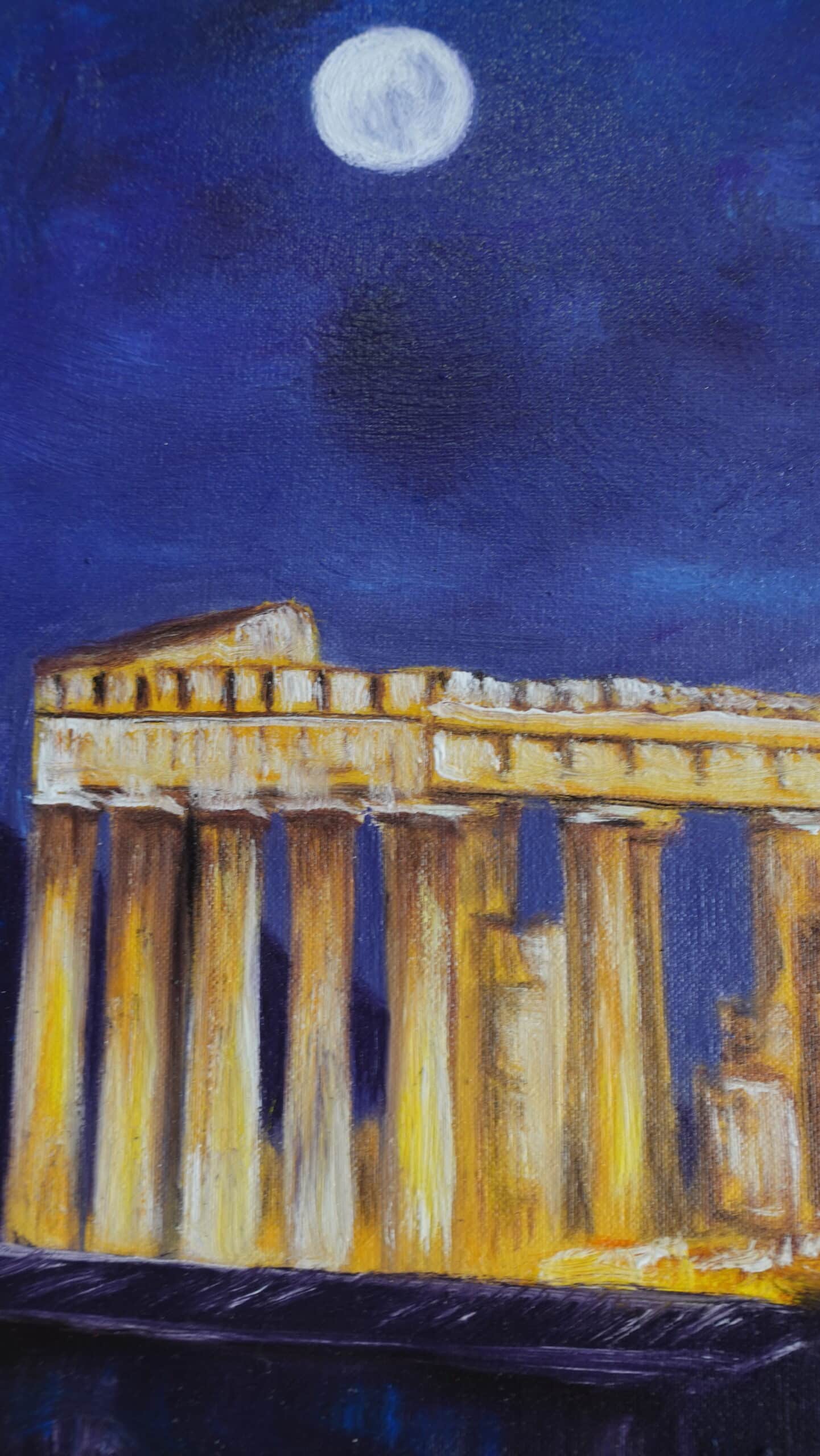Noche en el Partenón de Atenas 60x40