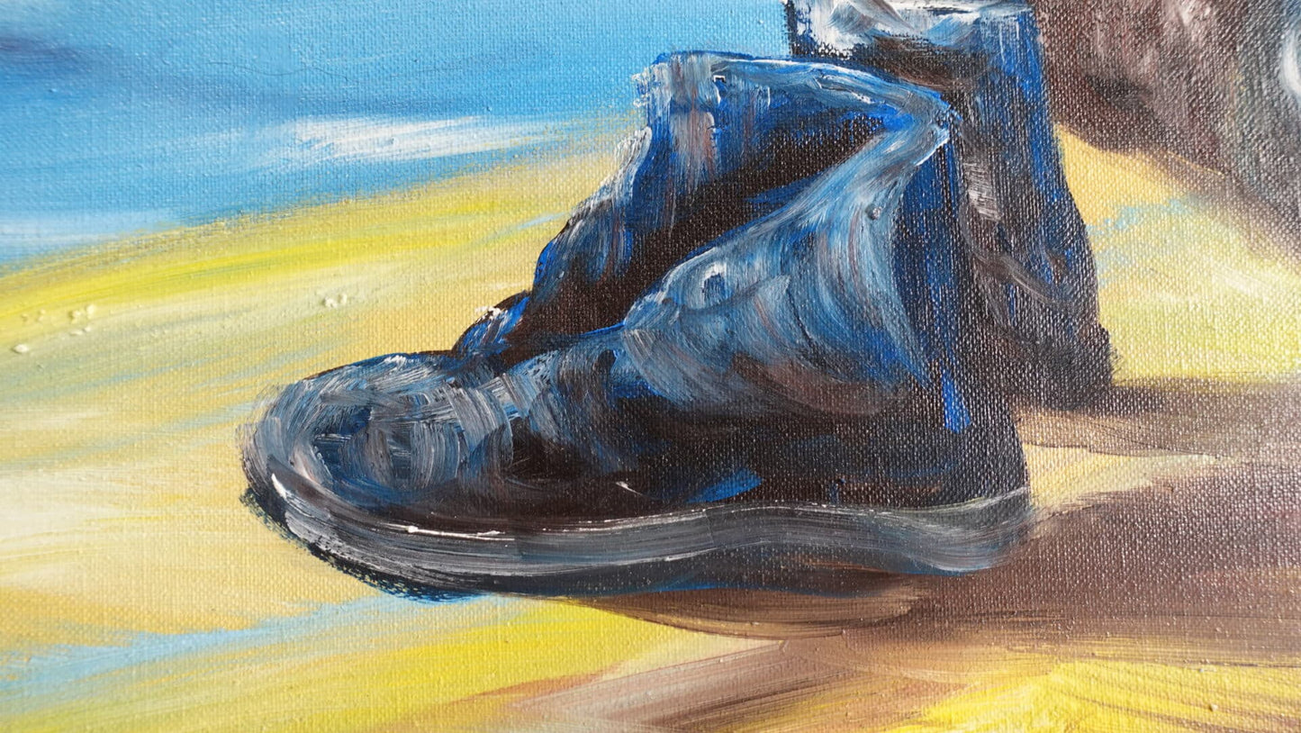 Zapatos en la orilla del Danubio 60 x 80 cm