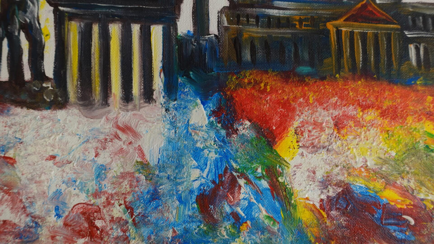 Pintura abstracta de Berlín 30 x 40 cm