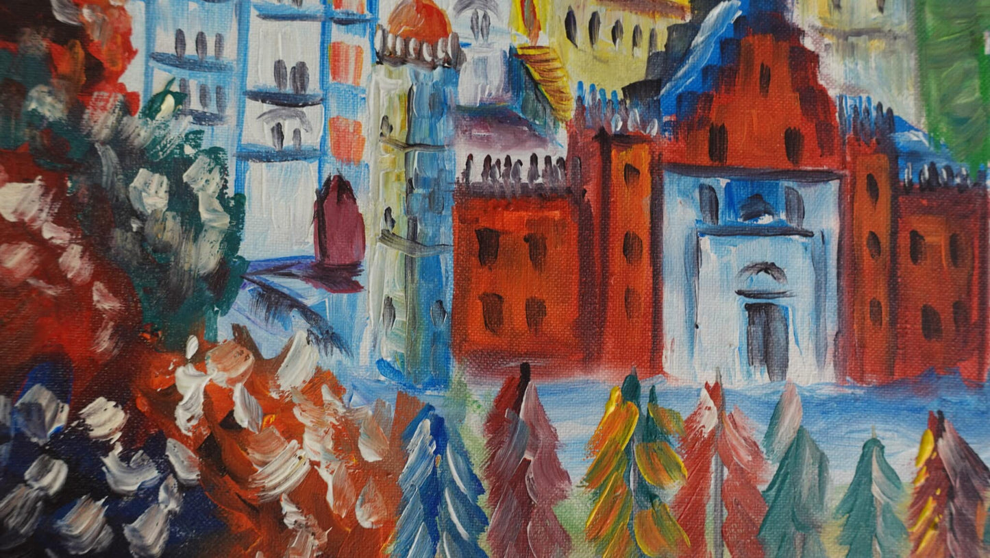 Neuschwanstein ilustrado 30 x 40 cm