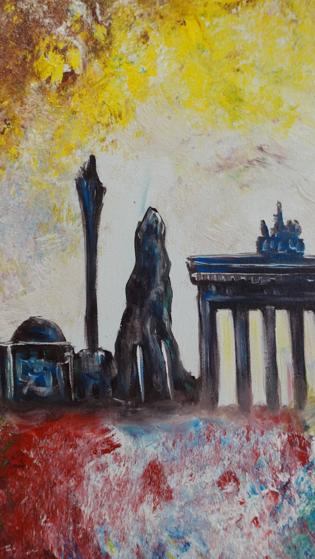 Pintura abstracta de Berlín 60 x 40 cm