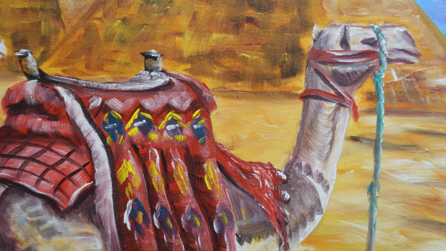 Camellos en el desierto 60 x 40 cm