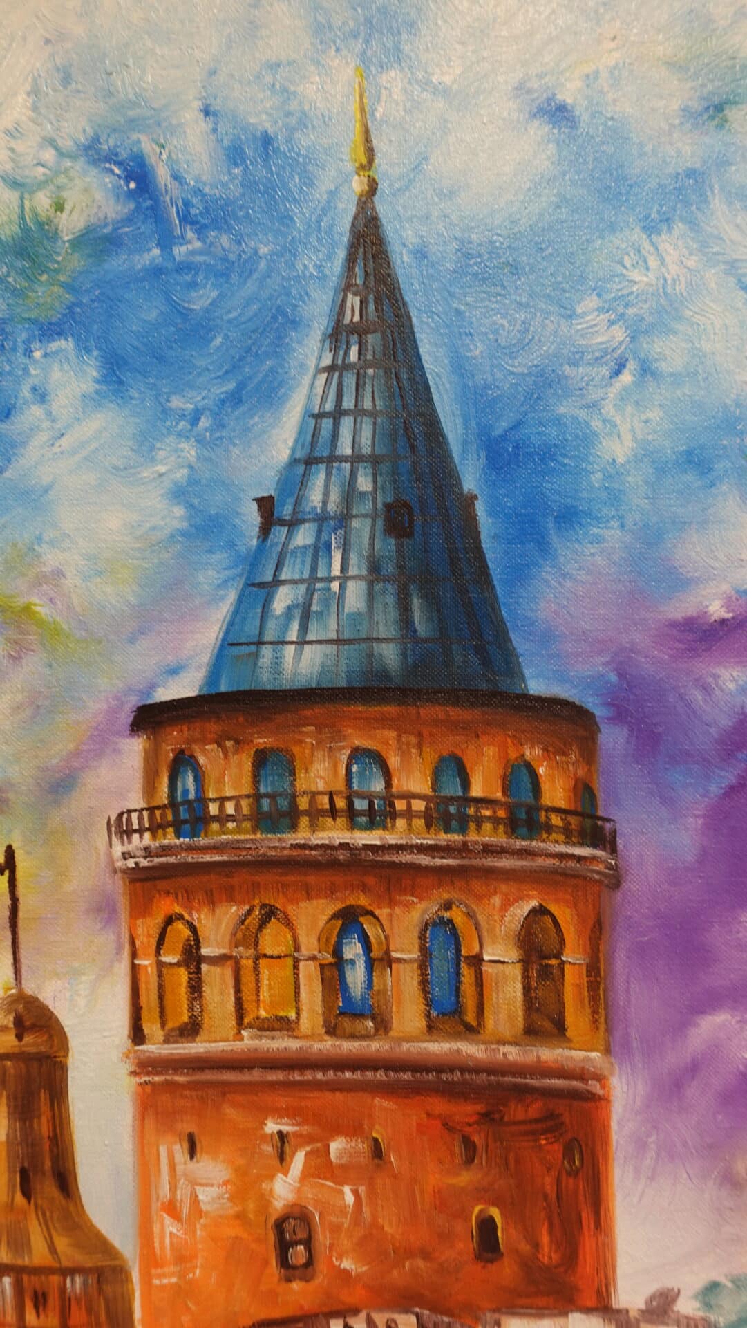 Pintura de la Torre de Gálata 60 x 40 cm