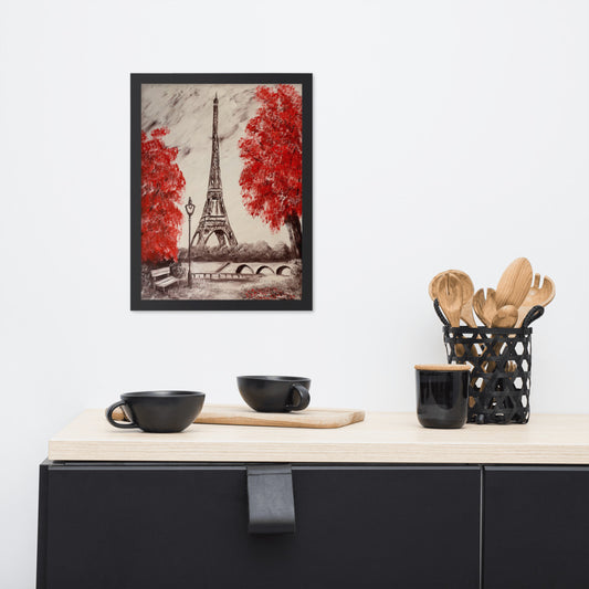 Póster con marco La Torre Eiffel Paris