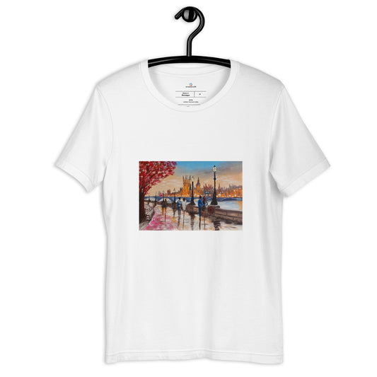 Camiseta de manga corta unisex "La ciudad de Praga"