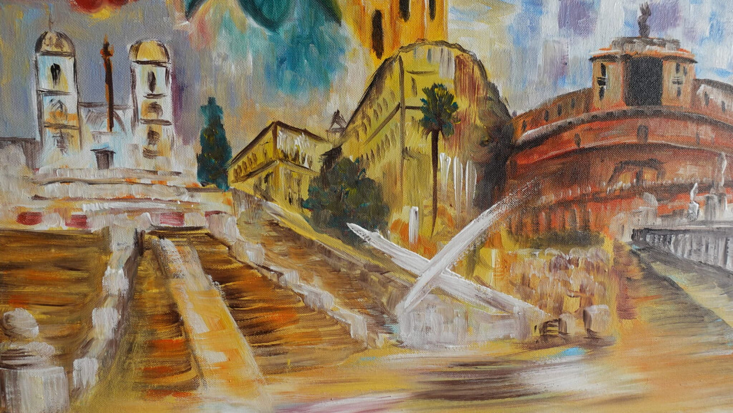 Rome collage 60 x 80 cm
