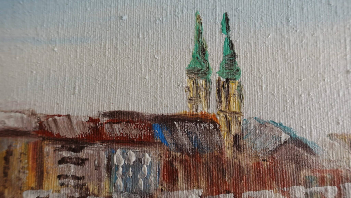Shoes on the bank of the Danube 60 x 40 cm