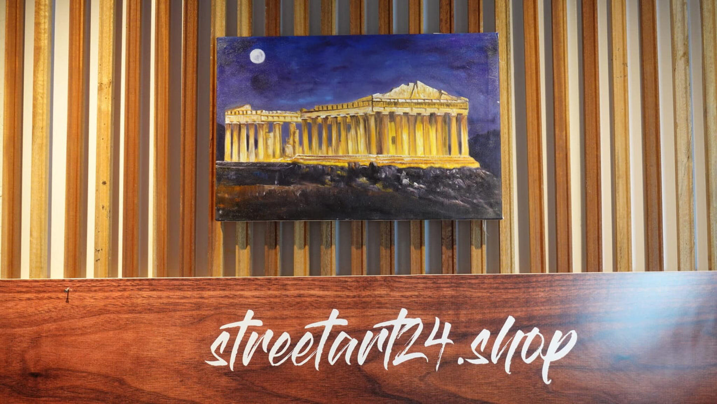 Night at the Parthenon in Athens 60x40