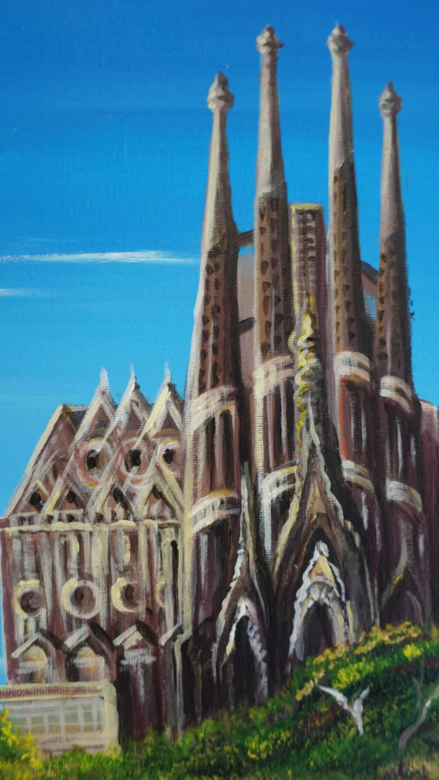 The Sagrada Familia Barcelona 30 x 40 cm /Paint