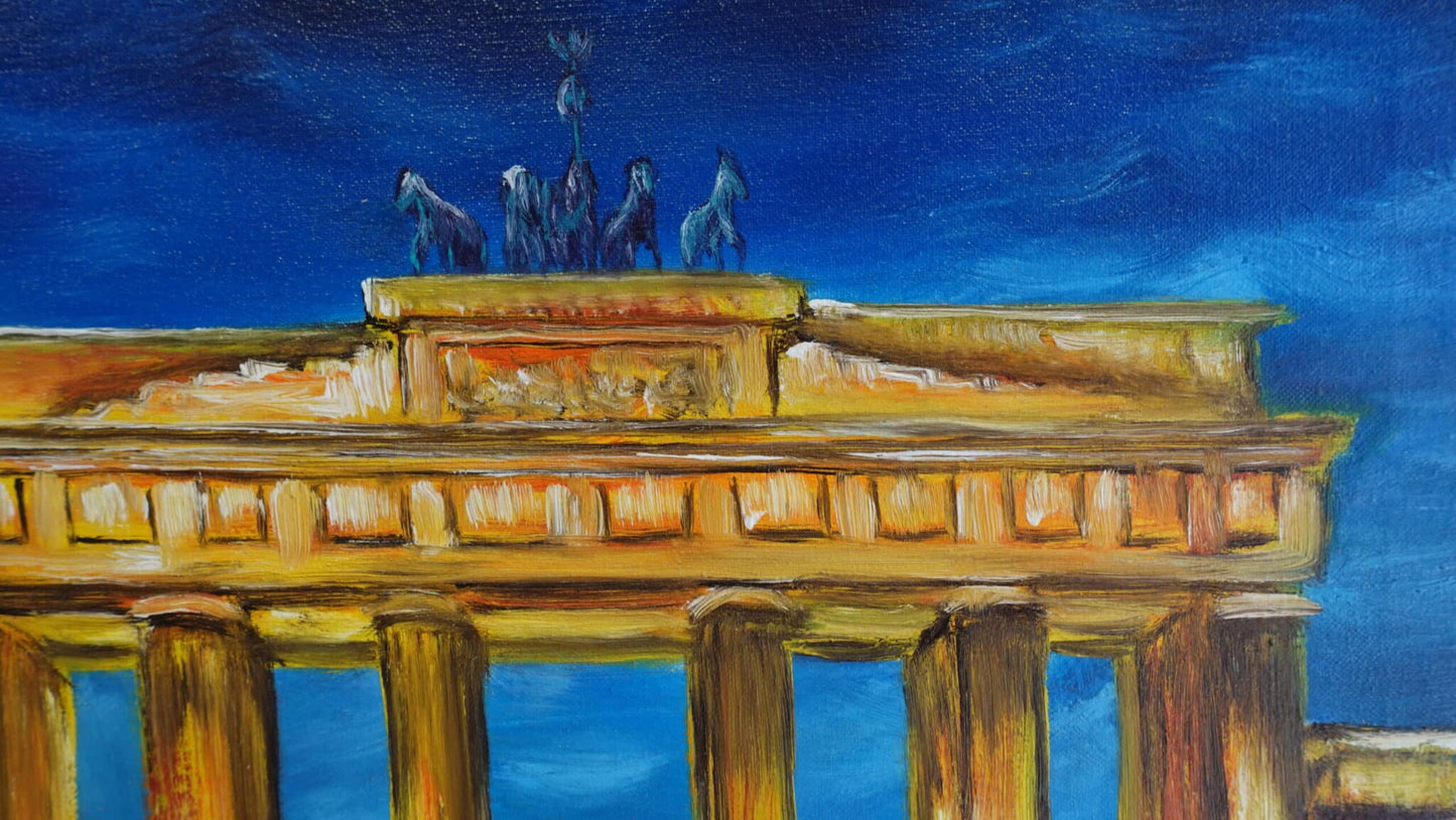 Night Brandenburg Gate 30 x 40 cm