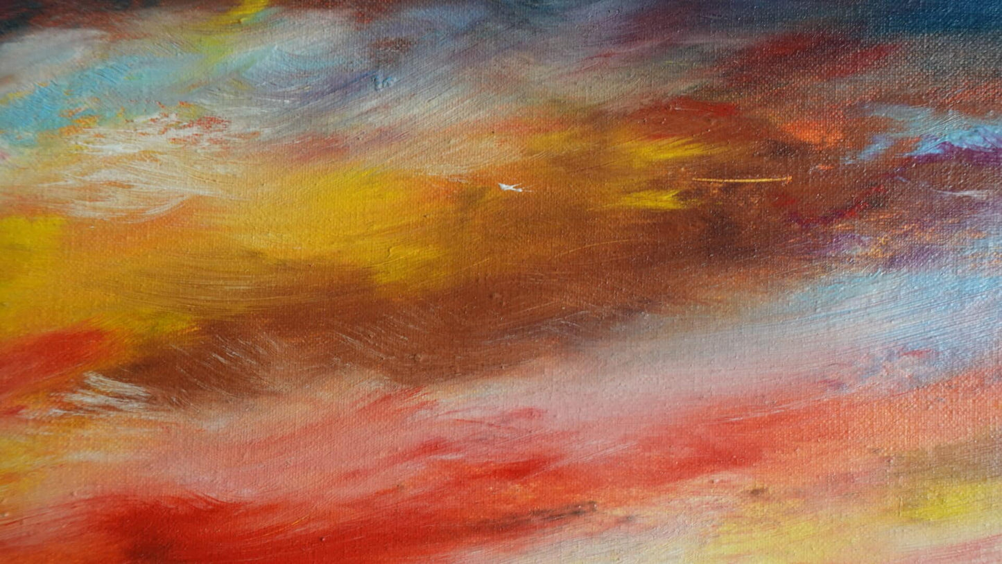 Sunset in the city of London 60 x 80 cm