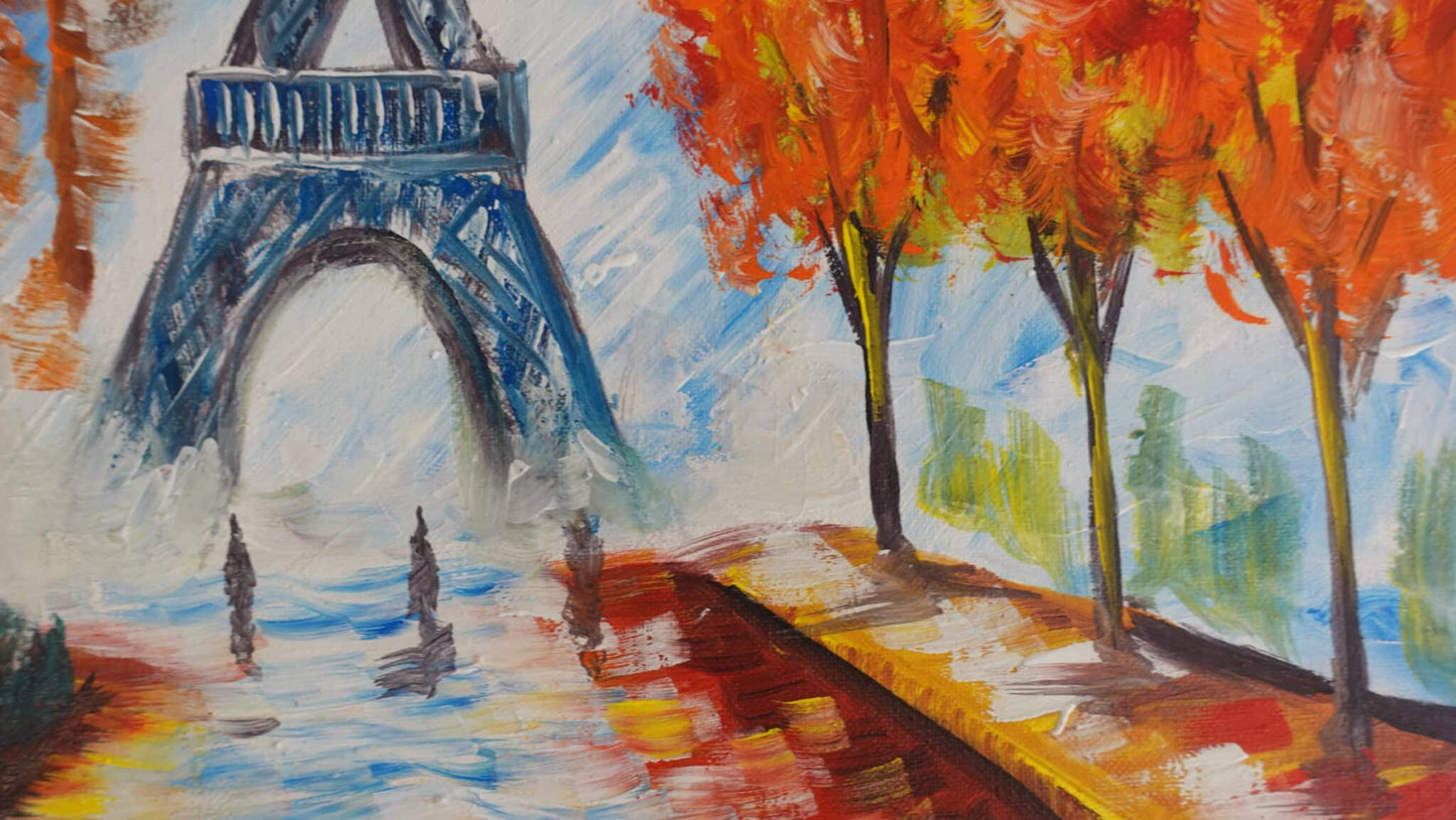 Der Eiffelturm im Herbst 30 x 40 cm