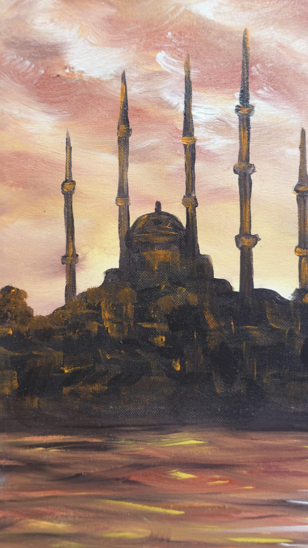 Sonnenuntergang an der Suleiman-Moschee 60 x 40 cm