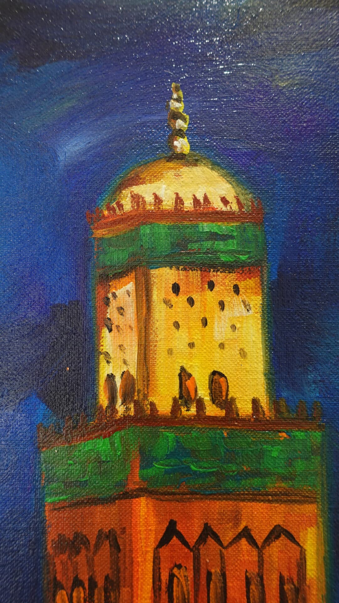 Moschee bei Nacht 60 x 40 cm
