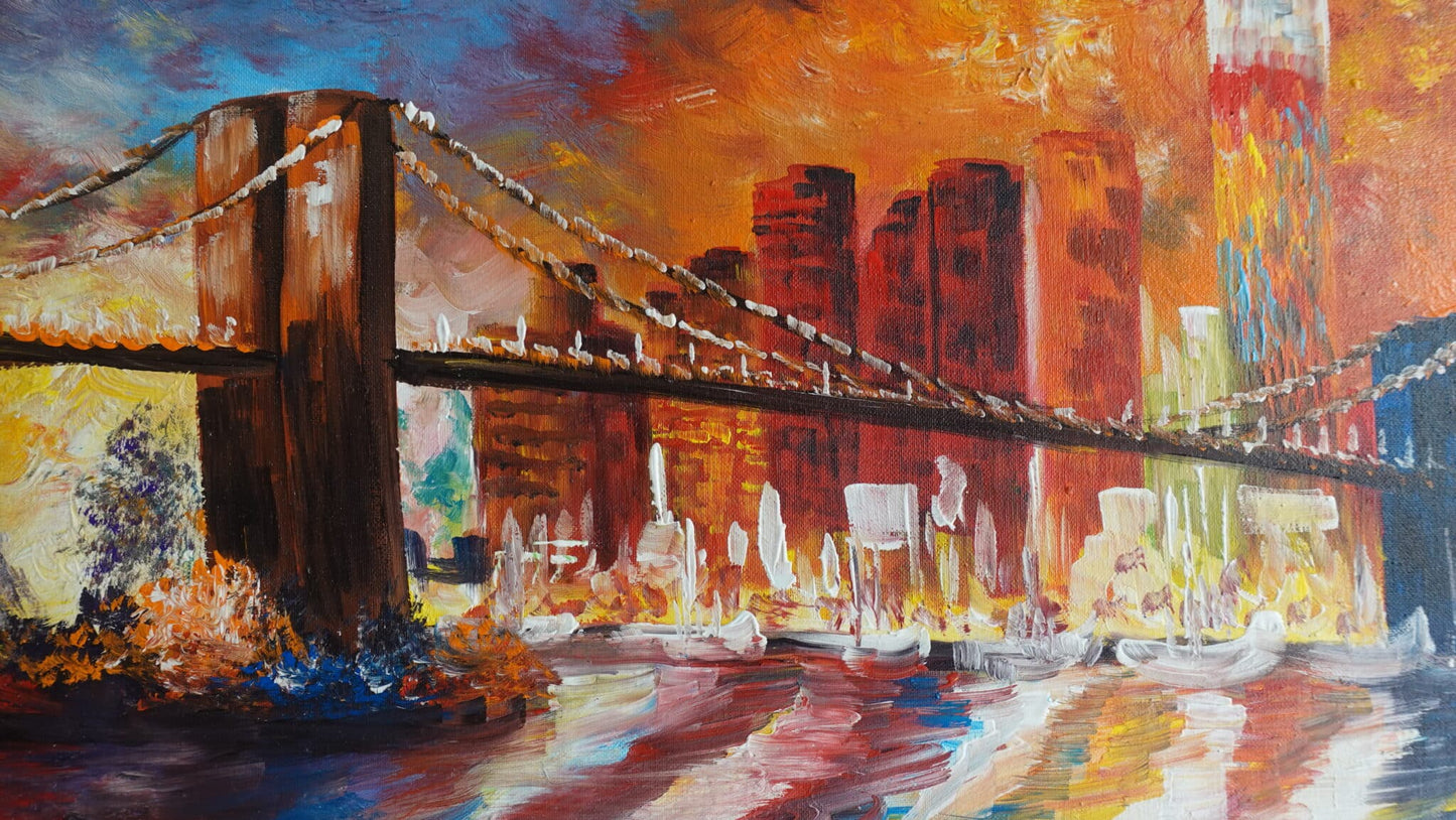 Die Manhattan-Brücke 60 x 40 cm