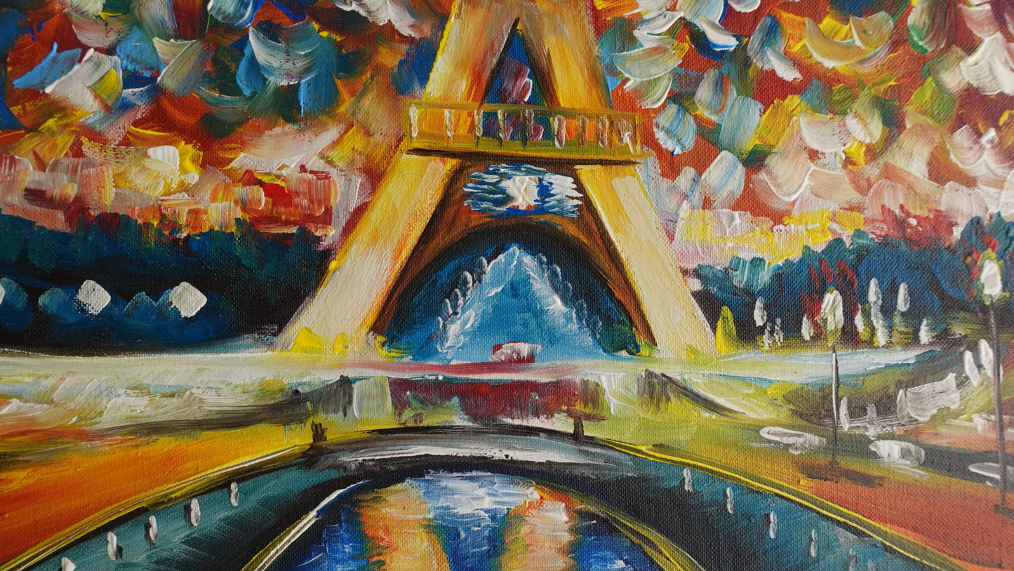 Der ausdrucksstarke Eiffelturm 60 x 40 cm