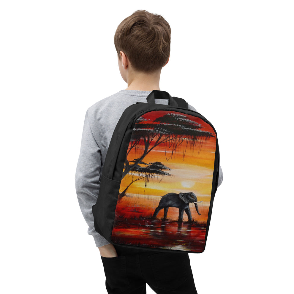 Backpack "Africa" ​​Ideal for laptop Secret pocket Travel Art Studies