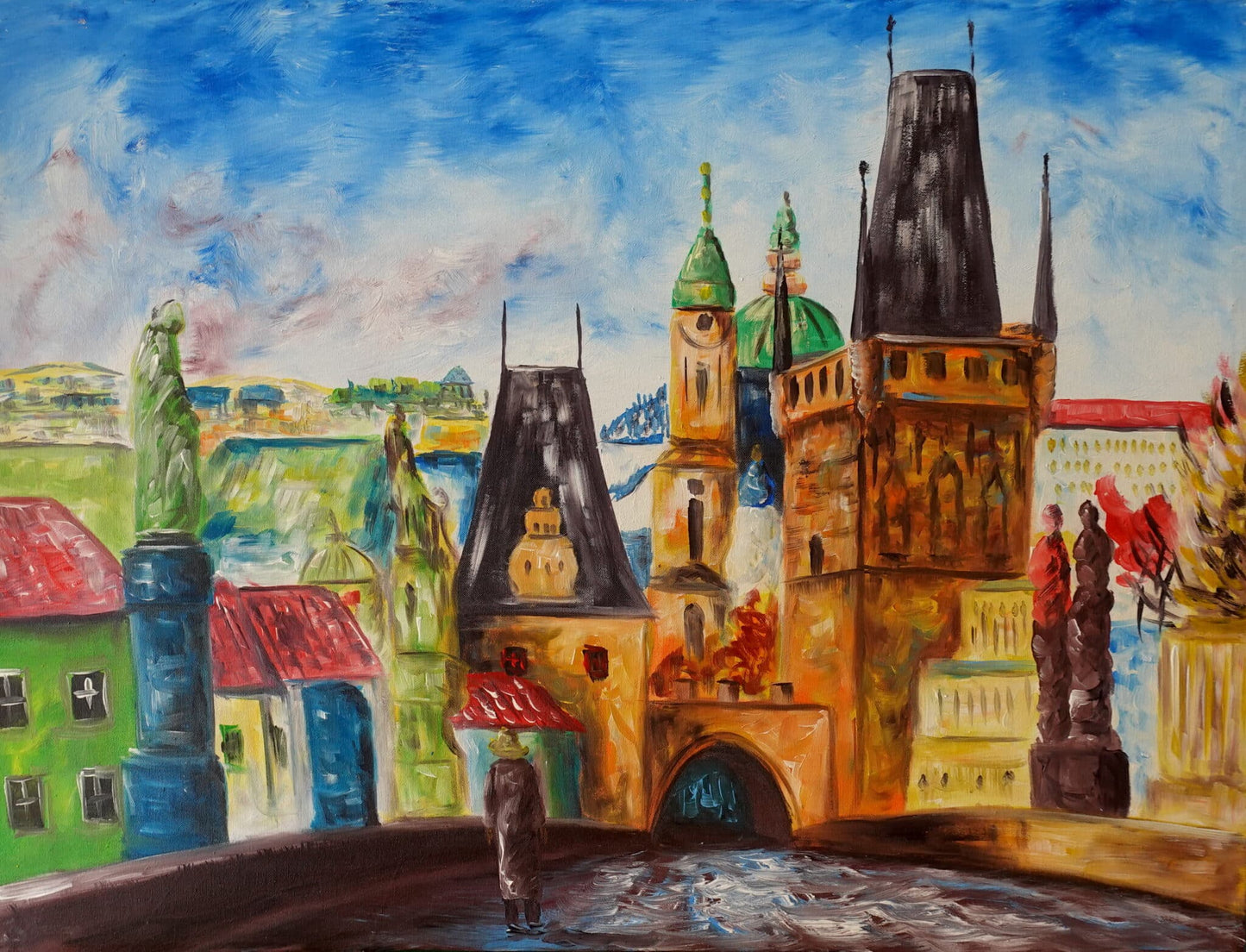 Prag, Die Karlsbrücke 60 x 80 cm
