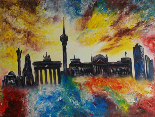 Berlin abstract painting 60 x 80 cm