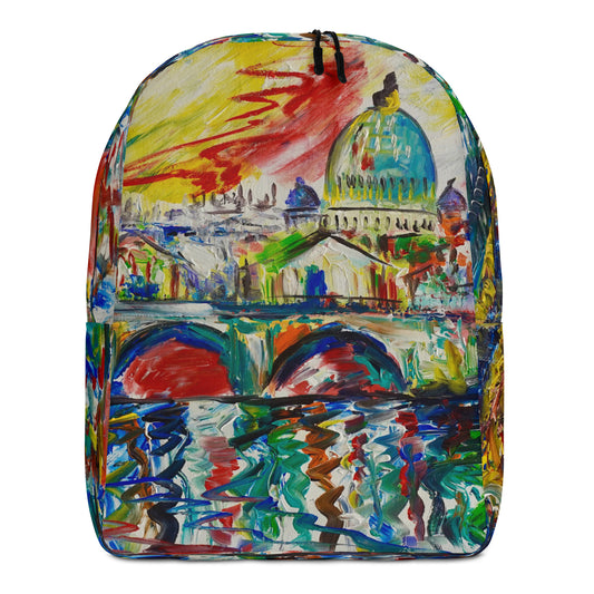 背包“抽象柏林”笔记本电脑秘密口袋旅行艺术的理想选择