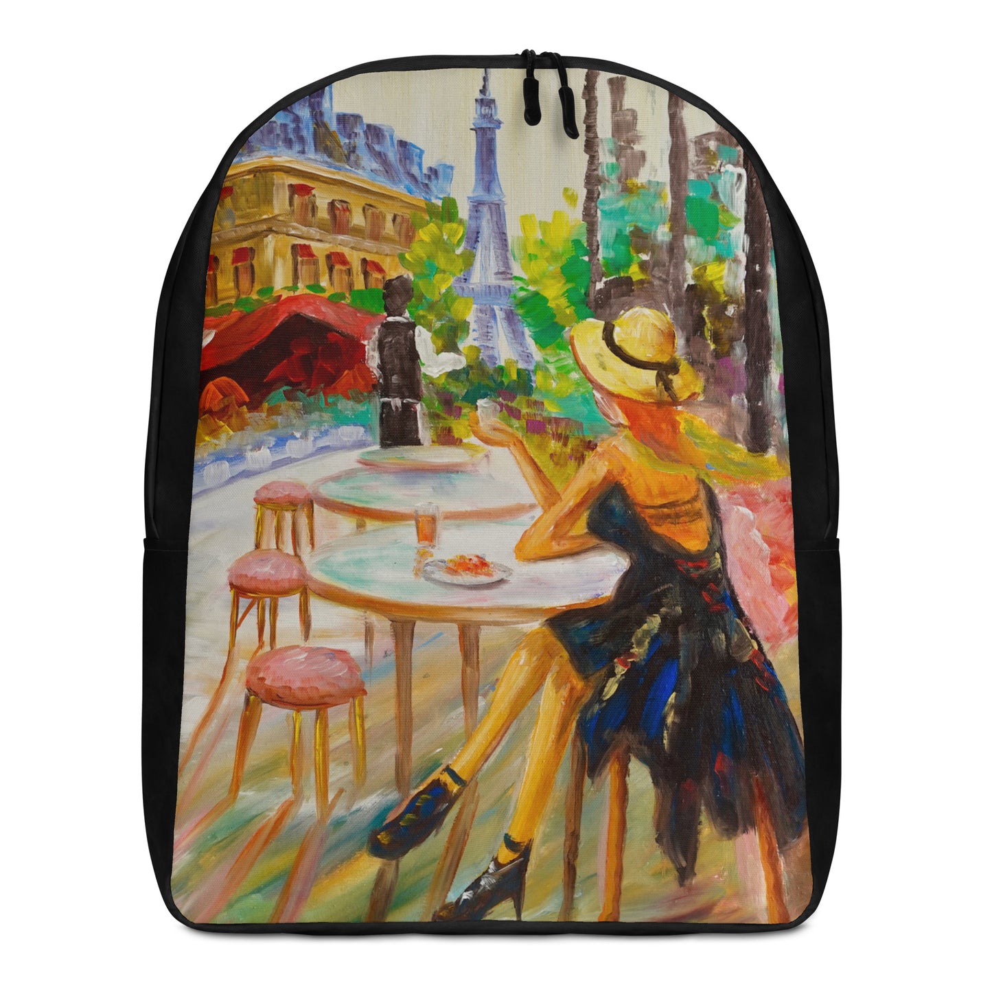 Rucksack „Café de Paris“ Ideal für Laptop Geheimtasche Travel Art.-Nr