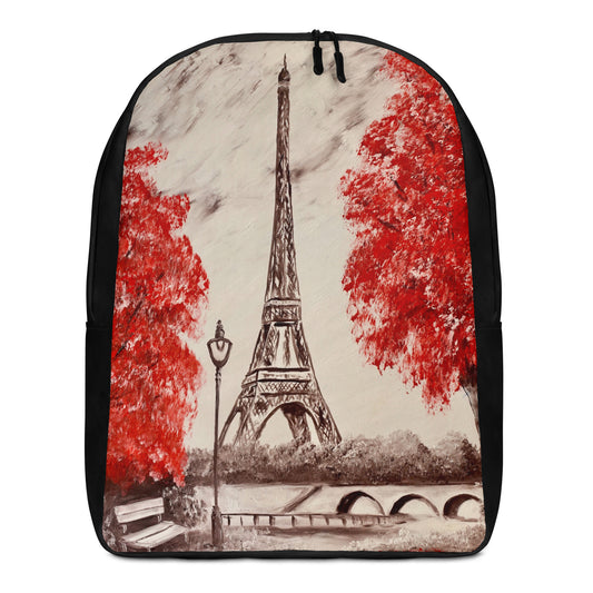 Backpack "The Eiffel Tower Paris" Ideal for Laptop Secret Pocket Travel Art