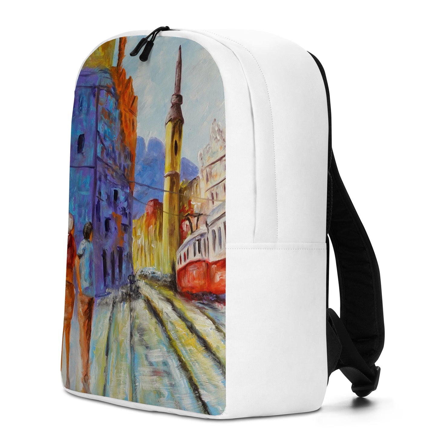 Backpack "Lisbon Tram" Ideal for Laptop Secret Pocket Travel Art