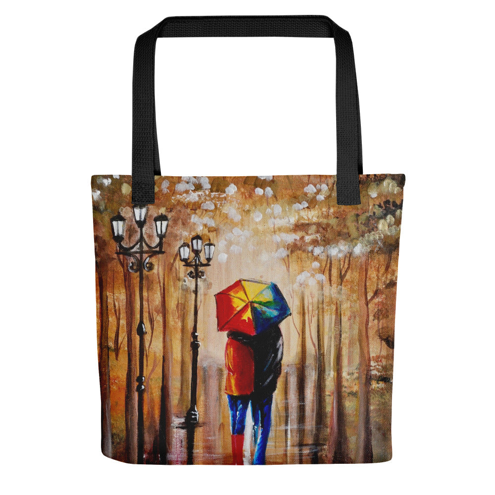 Tote bag "Couple in the rain"