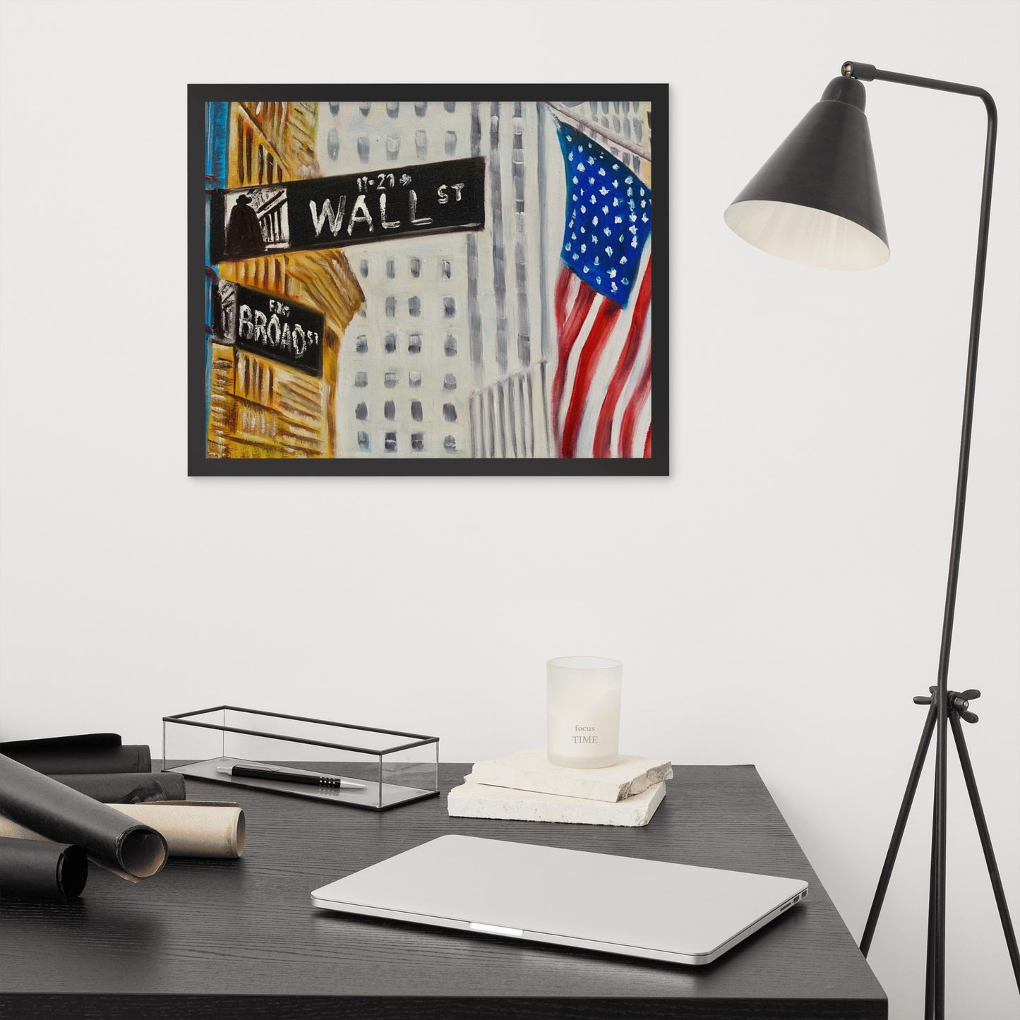 Wall Street New York Framed Poster