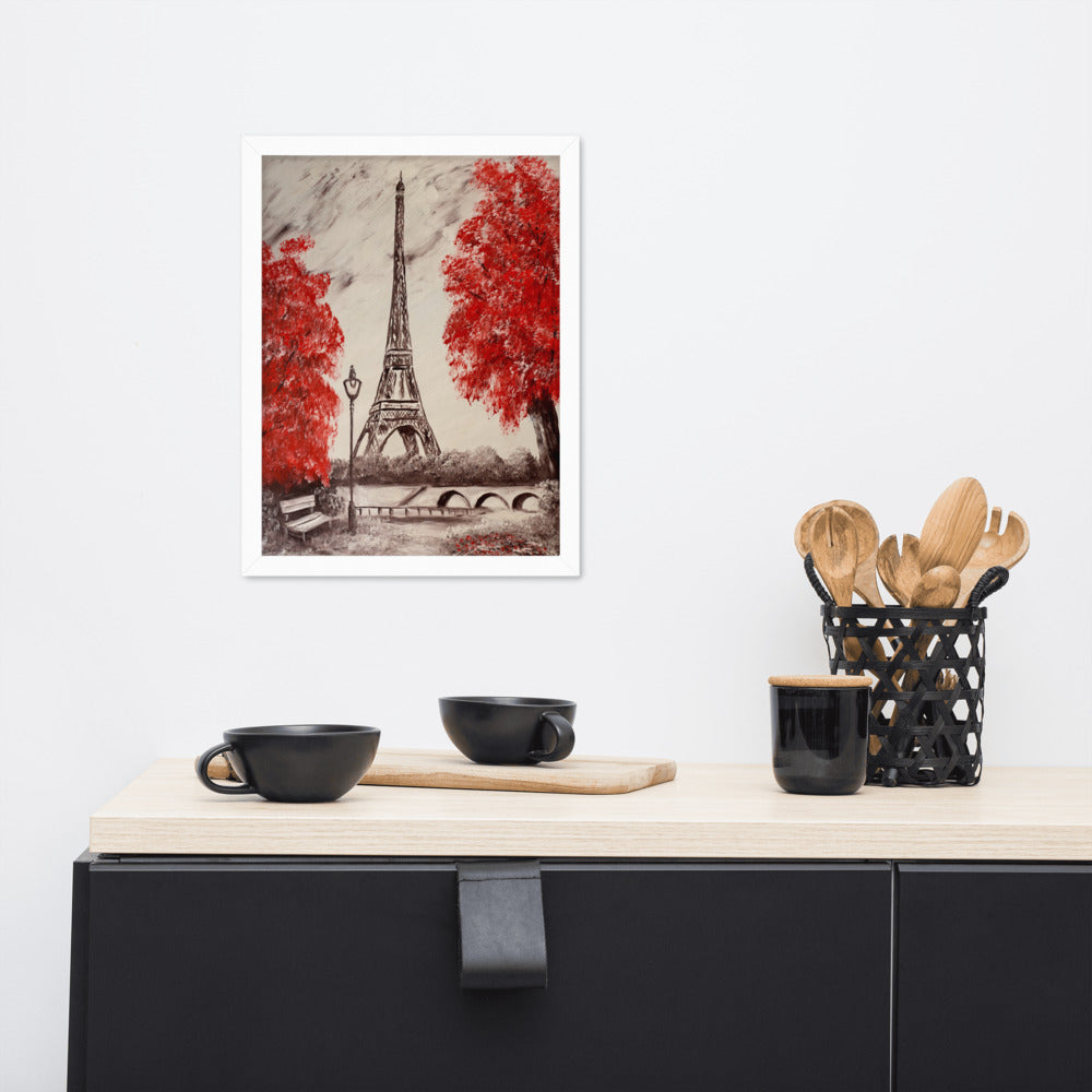 Poster mit Rahmen Der Eiffelturm Paris