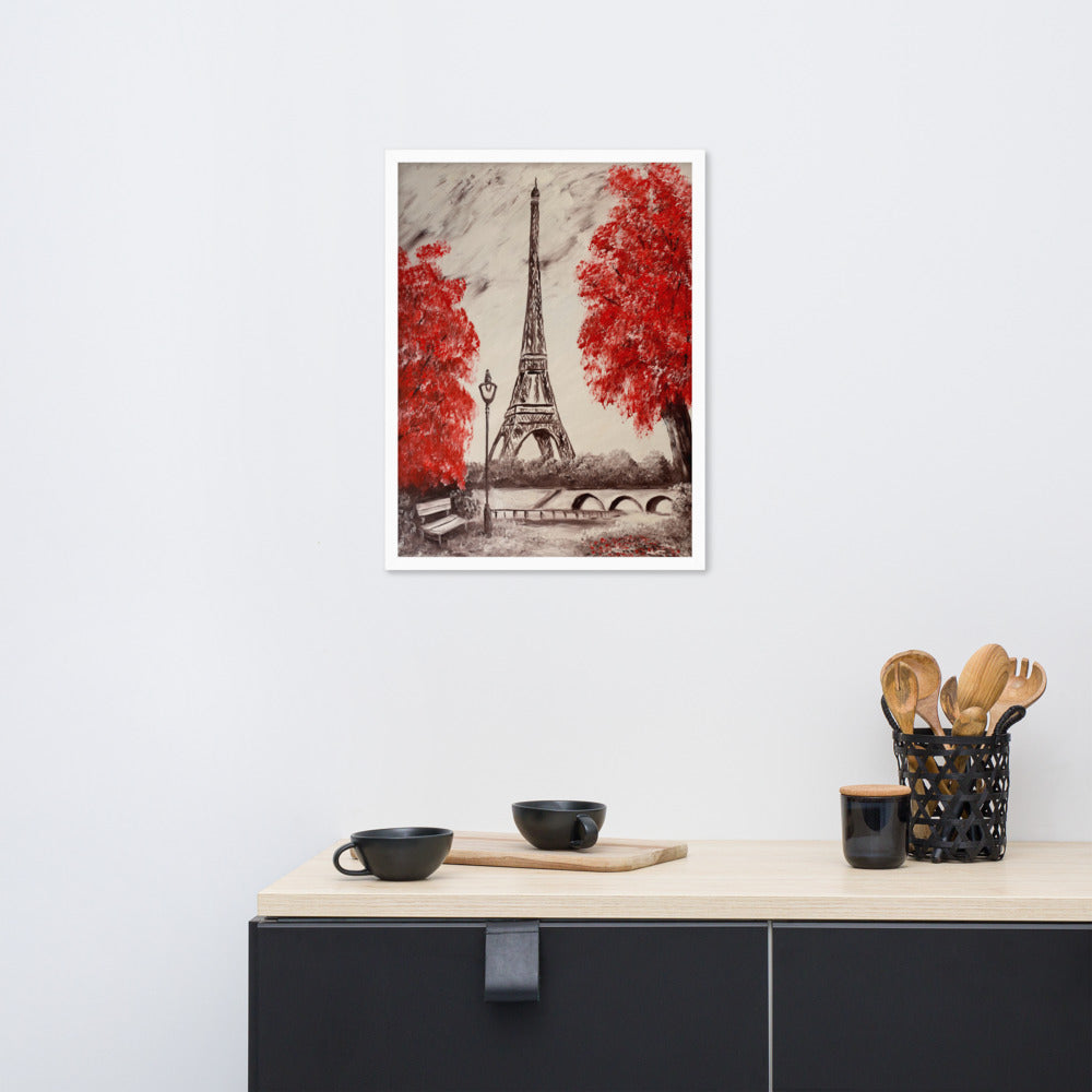 Poster mit Rahmen Der Eiffelturm Paris