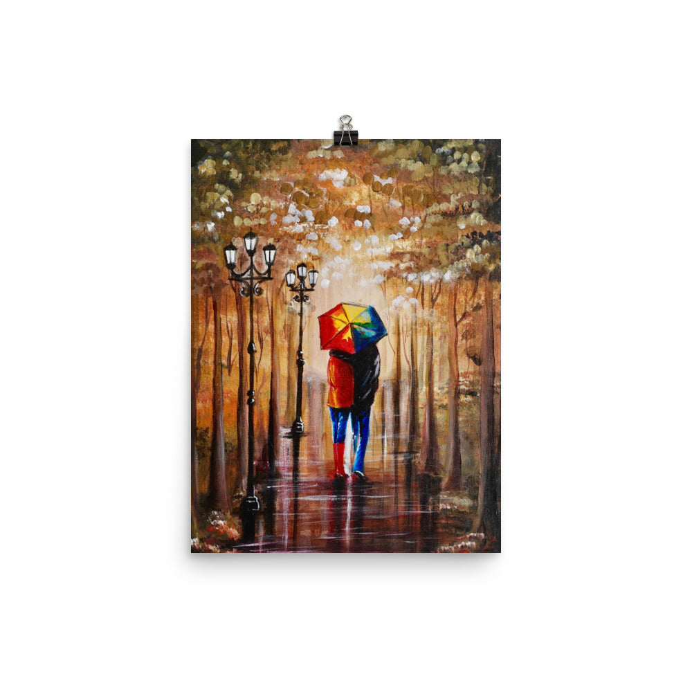 Poster "Couple in the rain"