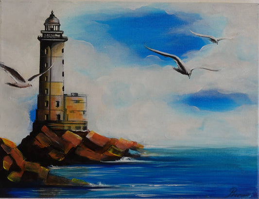 The lighthouse 30 x 40 cm