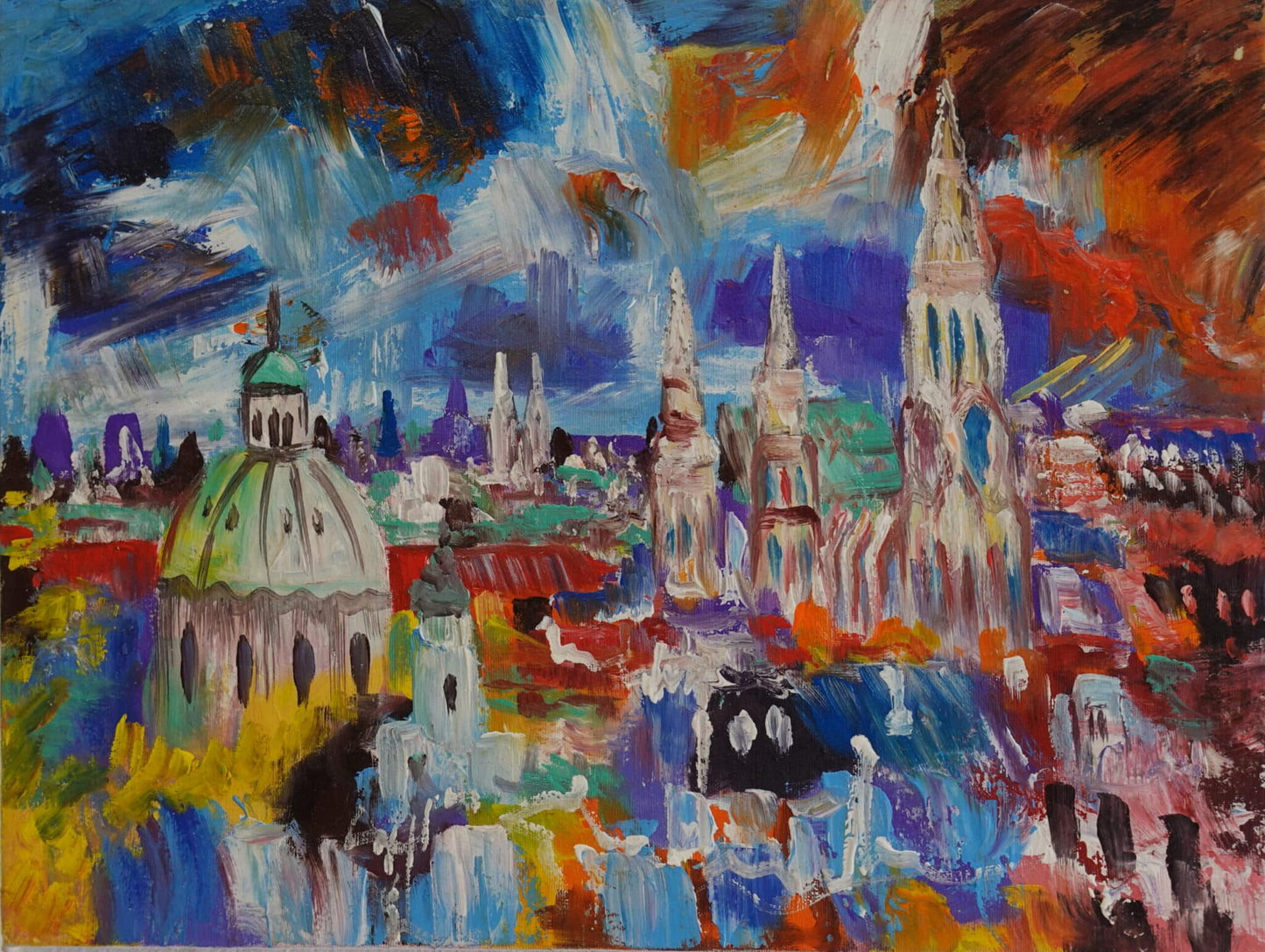 Berlin Abstract Painting 30 x 40 cm