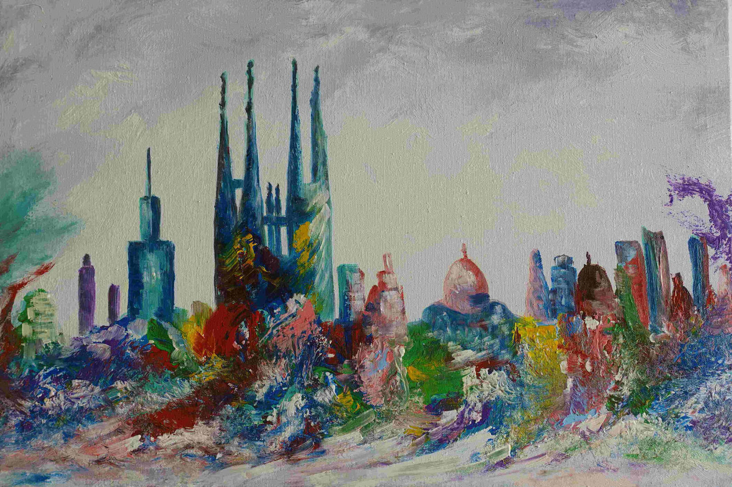 Barcelona abstract 60x40 cm