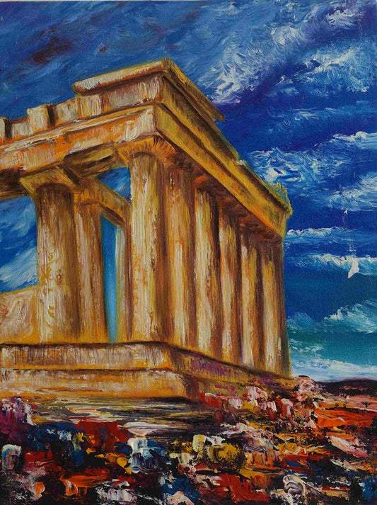 Detail of the Parthenon Athens 30 x 40 cm