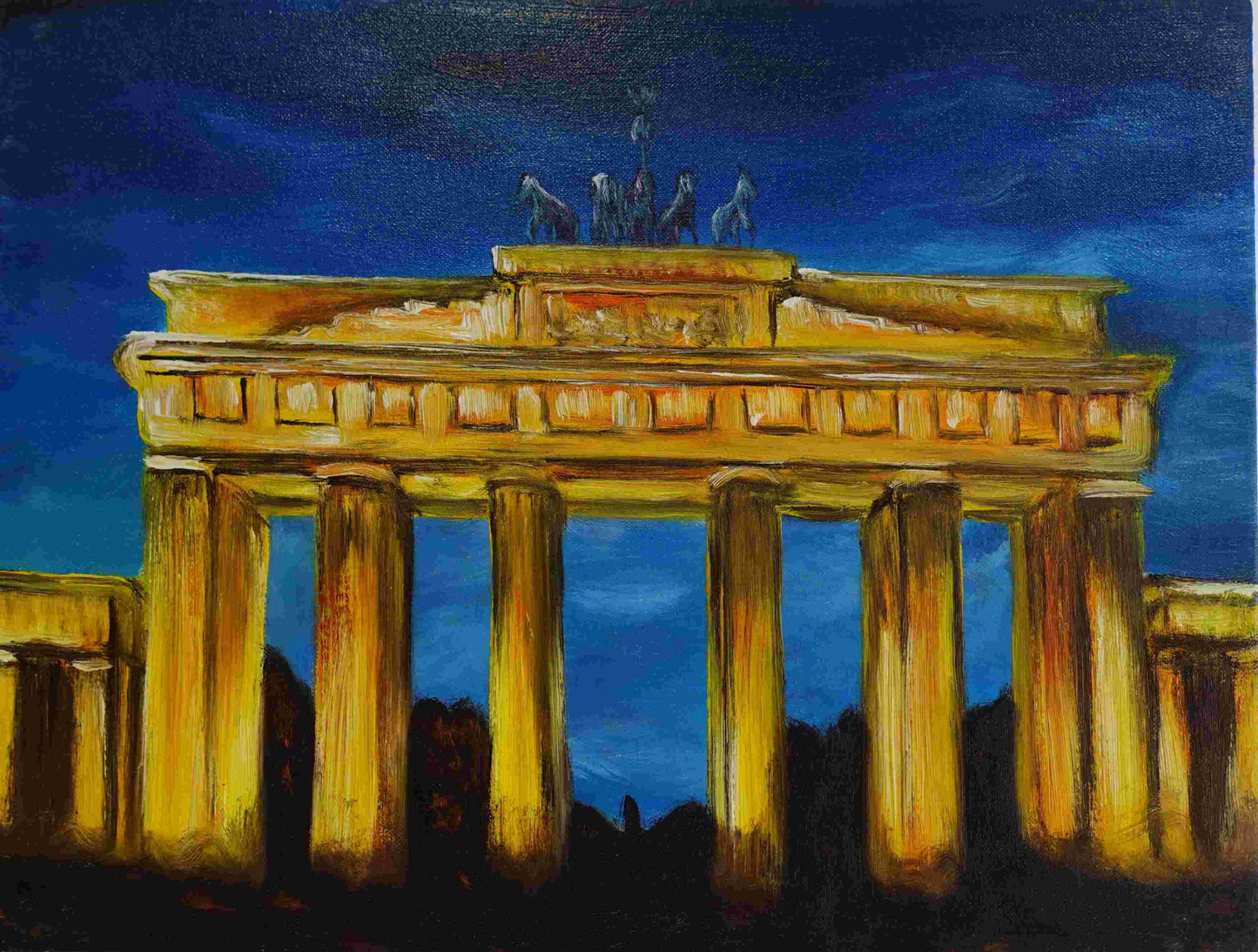 Night Brandenburg Gate 30 x 40 cm