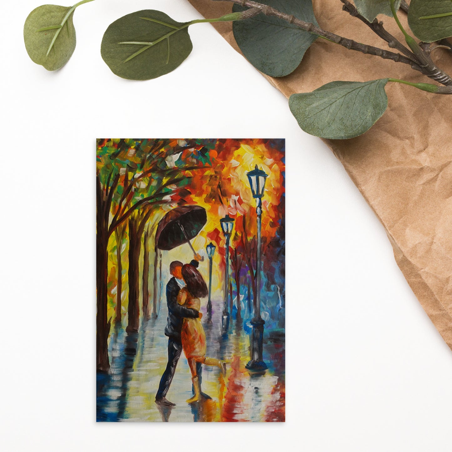 Postkarte "Tanzen im Regen"