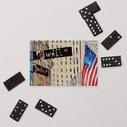 Tarjeta postal estándar "Wall Street New York "