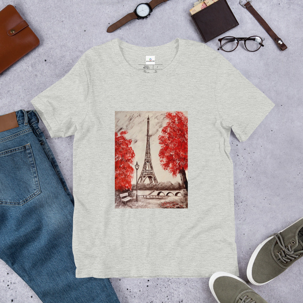 Paris Unisex-Kurzarm-T-Shirt