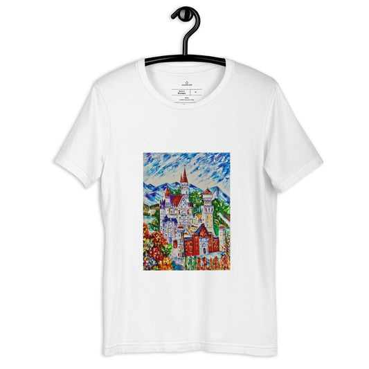Camiseta de manga corta unisex castillo de Neuschwanstein