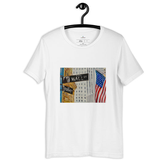 华尔街纽约男女通用短袖 T 恤