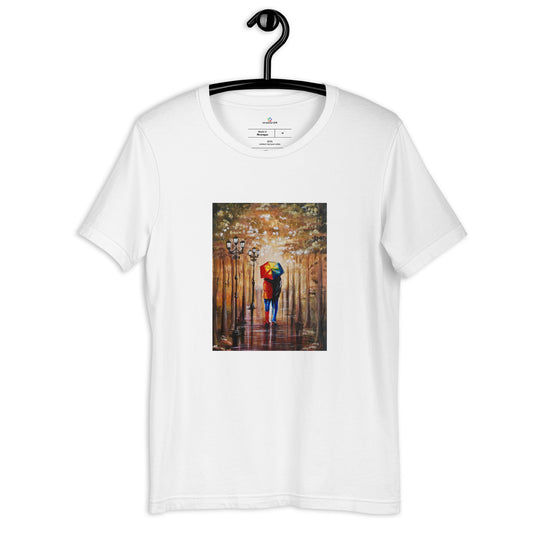 "Couple in the Rain" Unisex Short Sleeve T-Shirt