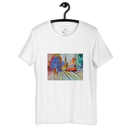“里斯本电车”男女通用短袖 T 恤