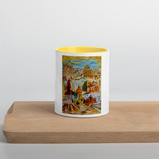 Farbiger Innenbecher "Rome Collage" Ceramic Art Originelles Geschenk